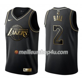 Maillot Basket Homme Los Angeles Lakers Lonzo Ball 2 Nike Noir Gold Edition Swingman